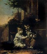 Pierre-Paul Prud hon Children with a Rabbit USA oil painting artist